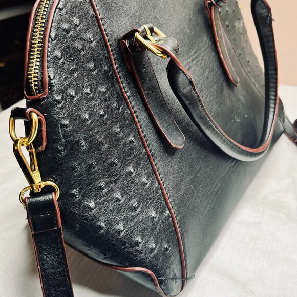 Genuine Leather Black Bag by Adrienne Vittadini - Picture 12 of 14